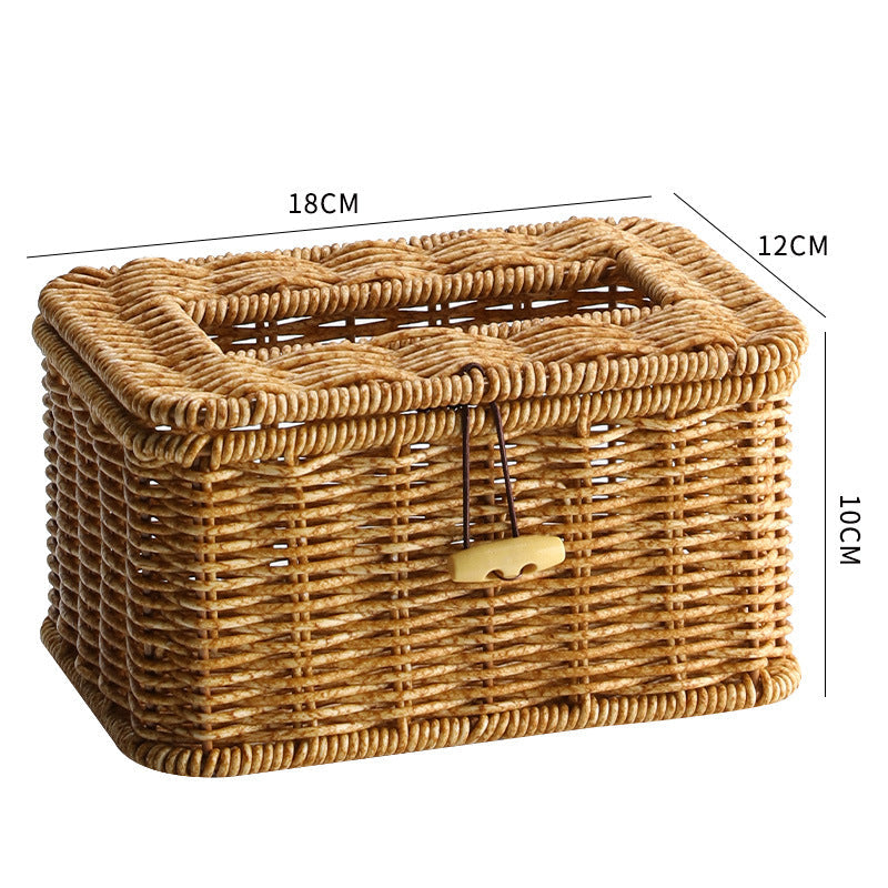 Handmade Wicker Storage Box With Lid