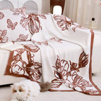Decorative Throw Blanket with Floral Design Vinantica
