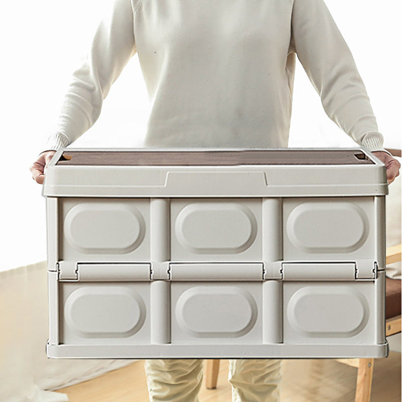 Storage Box With Wooden Surface