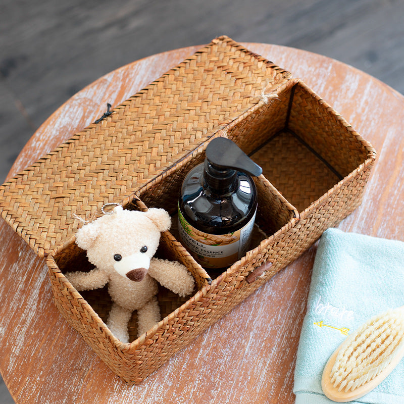 Storage Box Made Of Handwoven Natural Material