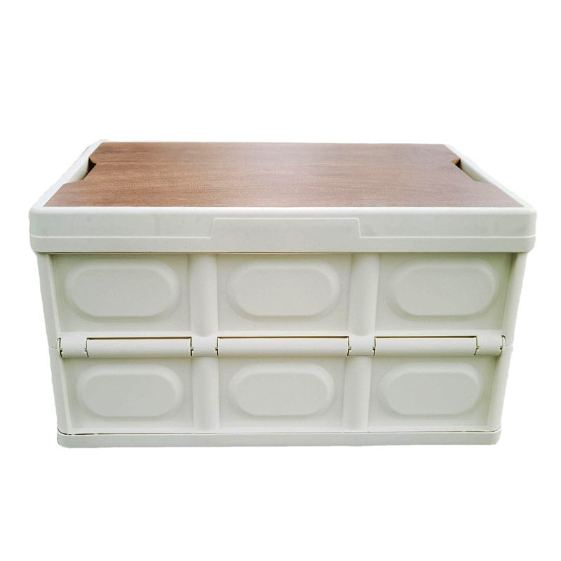 Storage Box With Wooden Surface