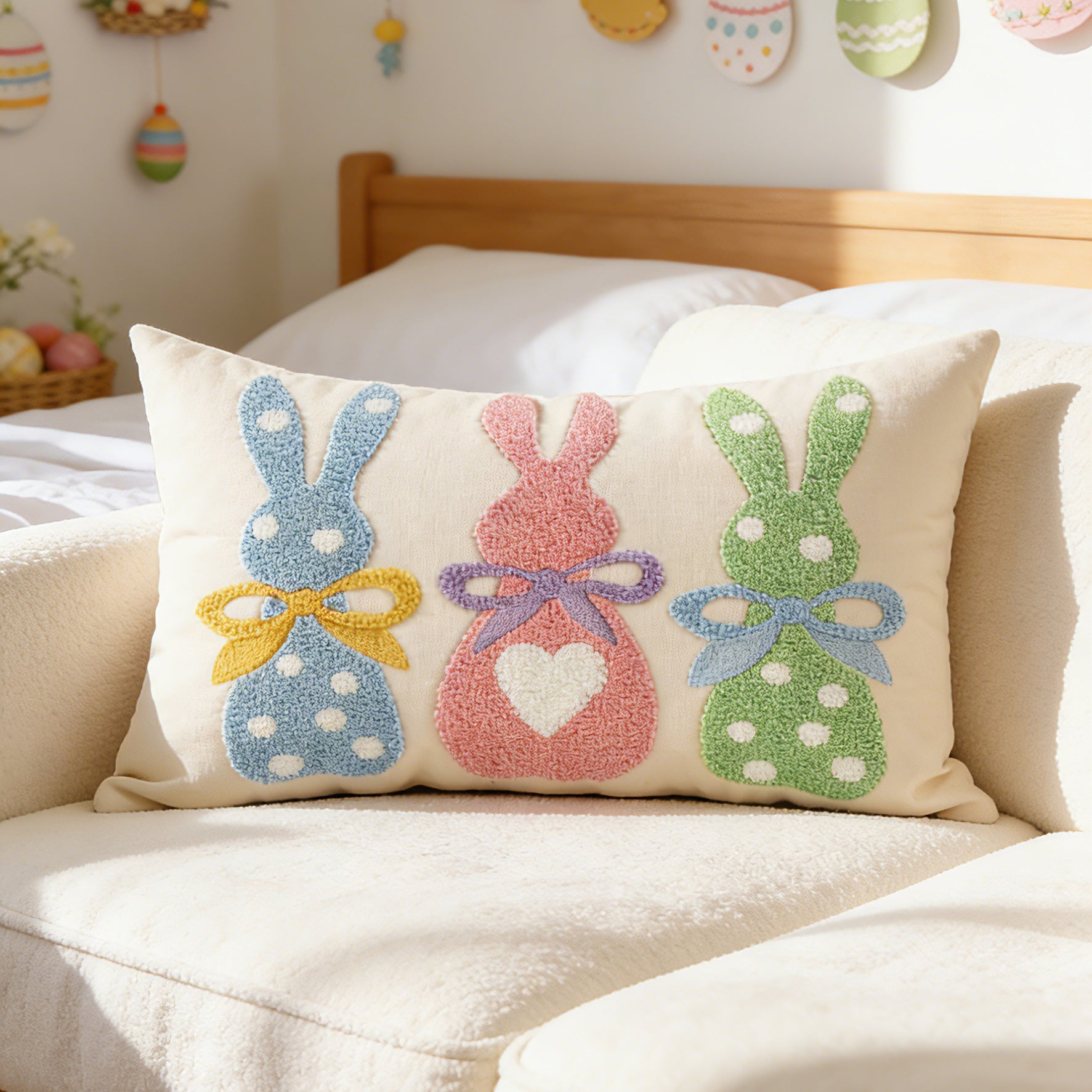 pillowcase with cute bunny motif Vinantica