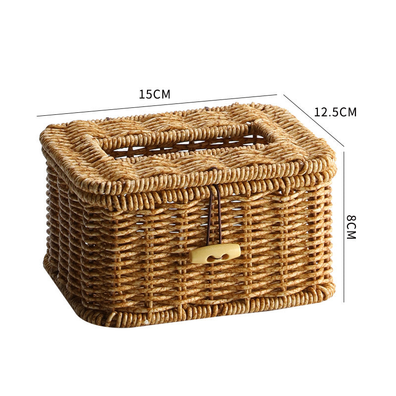 Handmade Wicker Storage Box With Lid