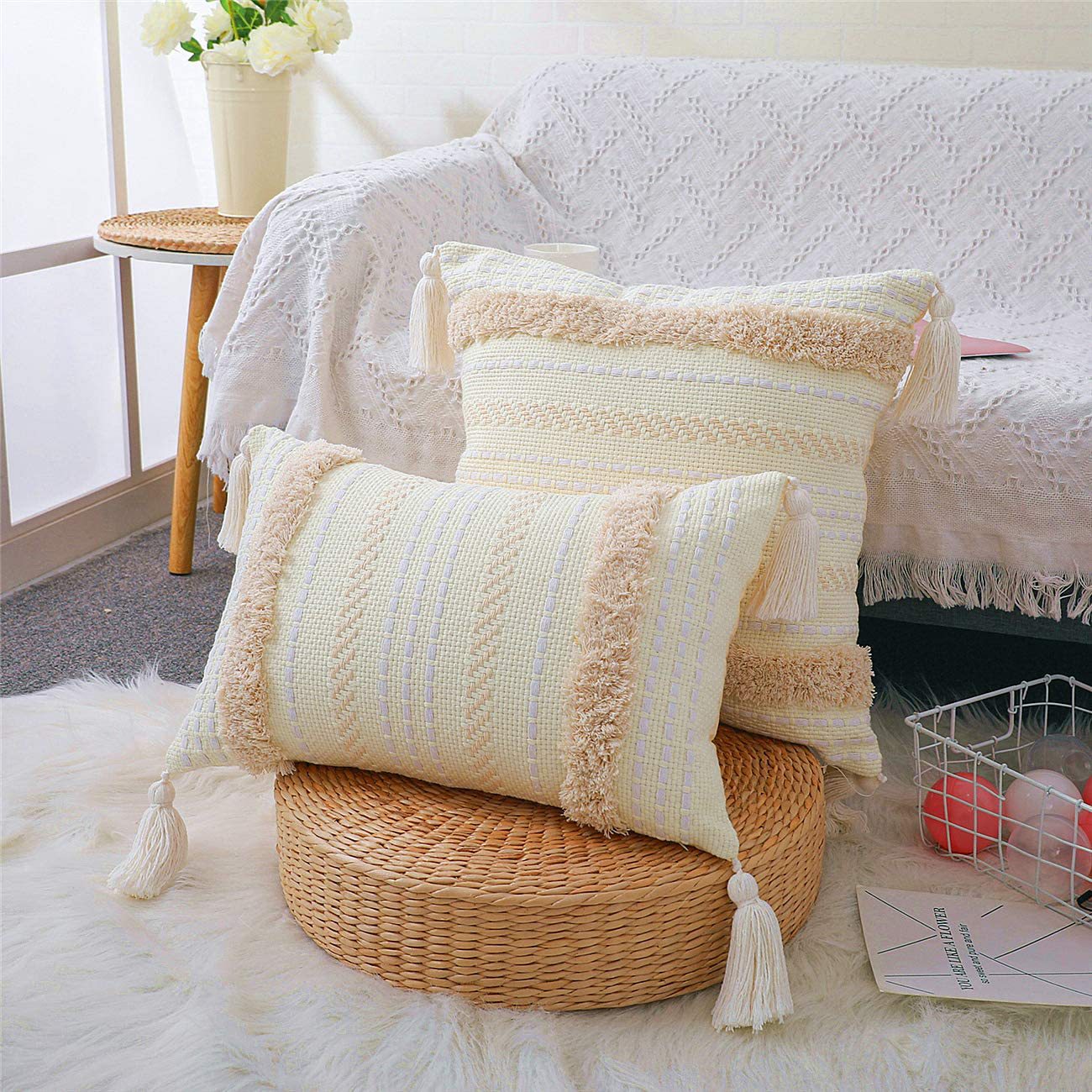 Structured Pillowcase with Tassels Vinantica