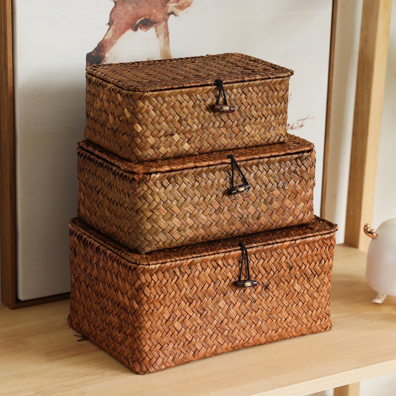 Handcrafted Oval Woven Storage Box