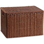 Woven Storage Chest With Built-In Handles