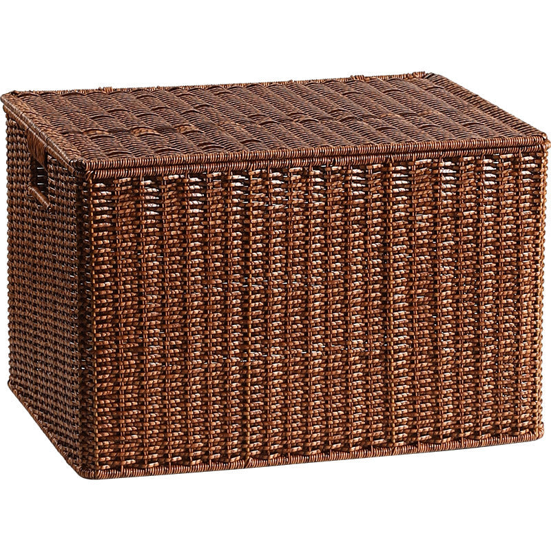 Woven Storage Chest With Built-In Handles