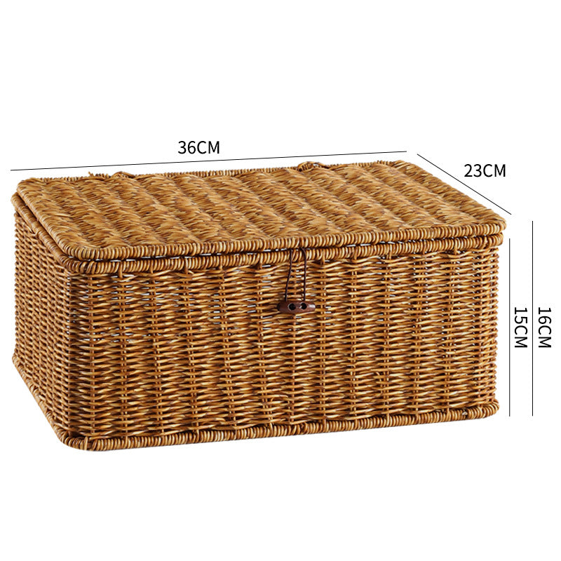 Handcrafted Rectangular Wicker Storage Box
