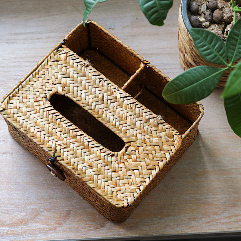 Artisan Woven Storage Box With Dividers