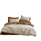 Bedding set made of cotton percale with fine ornamental print