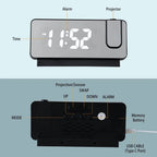 Vinantica | Projection alarm clock with mirror display and large LED screen