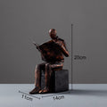 Reader Sculpture Book Stand Book Support Abstract Character Resin Statue Desk Decoration Figurines Statuette Nordic Home Décor