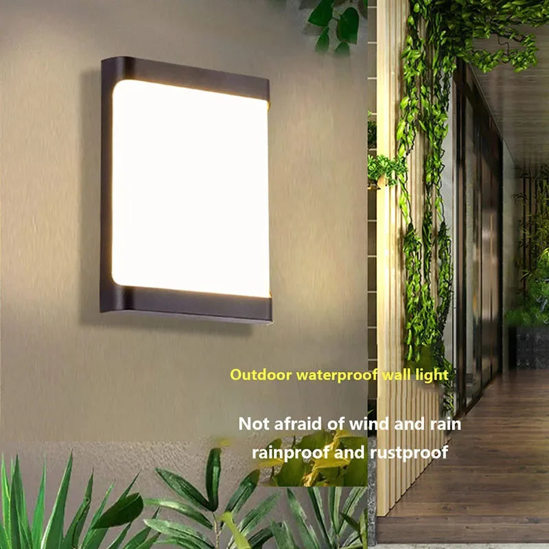 Modern LED Outdoor Wall Lamp – Waterproof Garden Sconce, Wall Light for Aisle, Balcony, and Entryway Decor