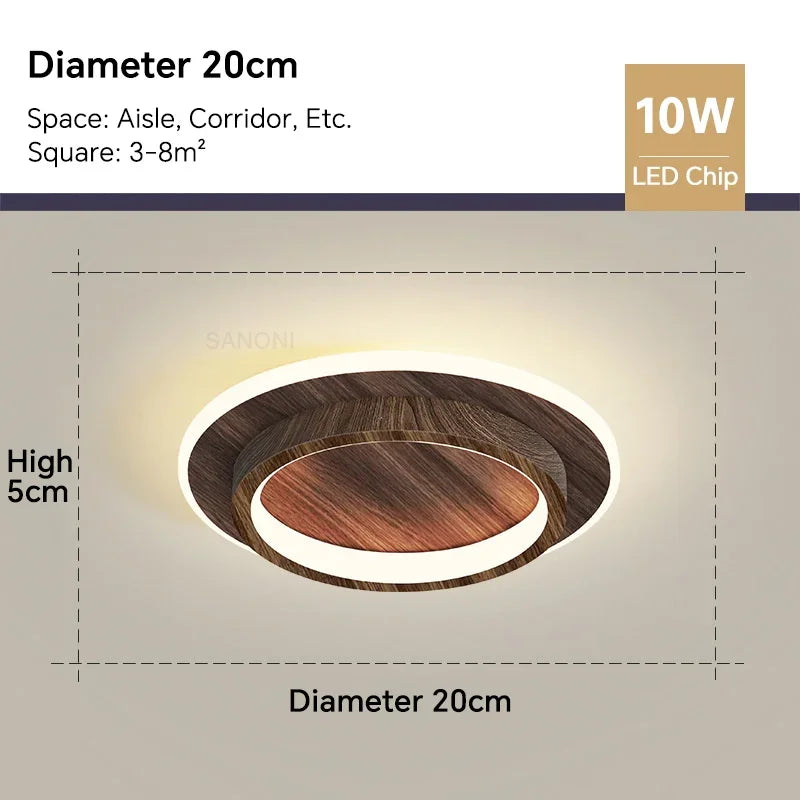 Modern LED Ceiling Lamp - Square Ceiling Light Fixture for Living Room, Stair, Aisle, and More