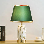 American Ceramic Table Lamp - Simple Modern Bedroom Bedside Lamp for Living Room, Warm Wedding Room Decorative Lamp
