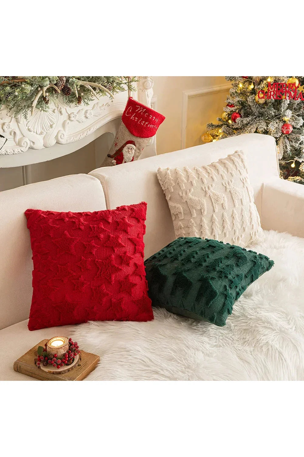 Plush decorative cushion cover | Vinantica