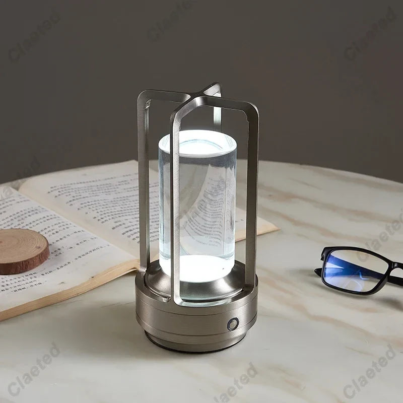 LED Cordless Table Lamp | Industrial Style, Rechargeable & Portable Lighting for Outdoor & Indoor Use