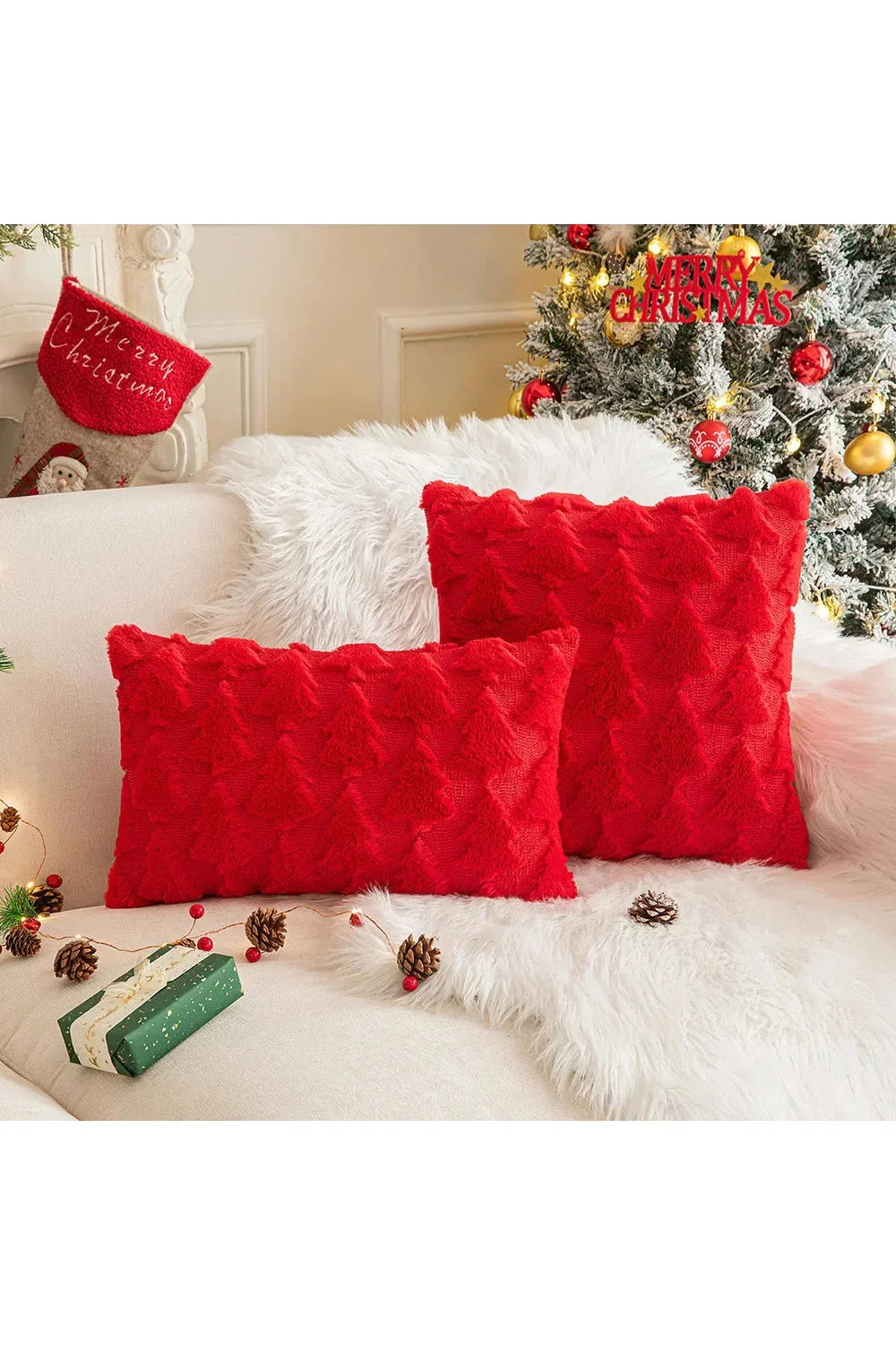 Plush decorative cushion cover | Vinantica