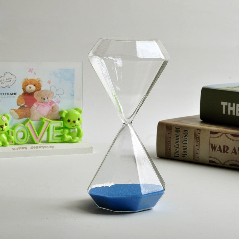 5–60 Minute diamond hourglass, hourglass, hourglass, children's gift, hourglass, home decoration, available in multiple color options