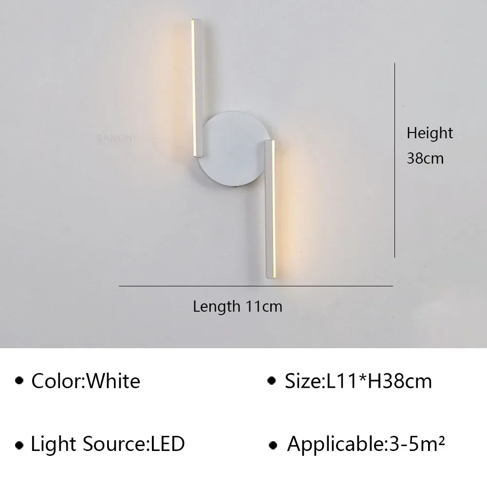 Modern LED Wall Lamp Bedside Sconce - Home Decor Lighting Fixture for Living Room, Bedroom, Hotel