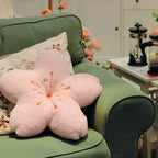 Floral pillow paradise with pink accent
