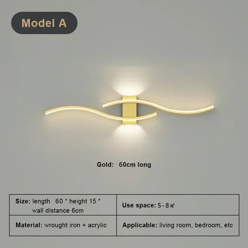 Modern LED Wall Lamp – Dimmable Up & Down Wall Sconce for Bedroom, Living Room, and Indoor Spaces