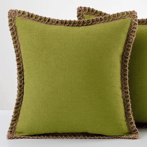Colorful pillowcases in French style