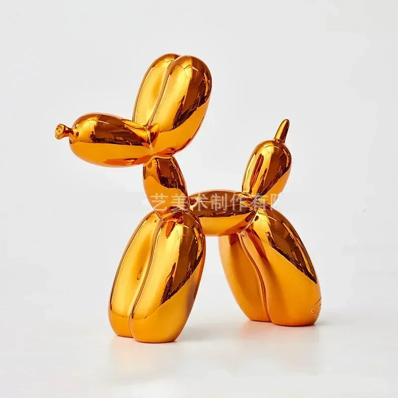 Nordic Balloon Dog Sculpture Resin Animal Ornament Art Sculptures and Figures Craft Home Decoration Room Desktop Accessories
