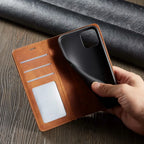 iPhone Leather Wallet Case | Magnetic Card Holder Function | Multiple Colors