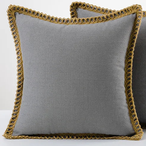 Colorful pillowcases in French style