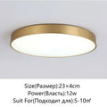 Modern LED Corridor Ceiling Light Lamps - Simple Golden Round
