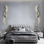 Modern LED Wall Lamp – Smart Remote-Controlled Sconce for Bedroom, Living Room, and Staircase