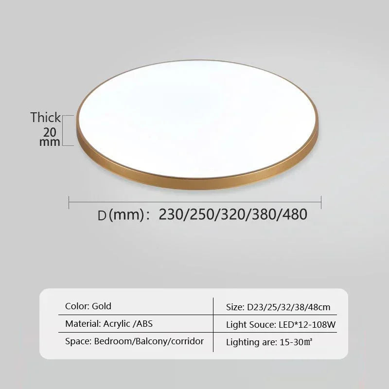 Modern LED Round Ceiling Lamps - Ceiling Light Fixtures for Living Room, Bedroom, Bathroom, Dining Room, Kitchen