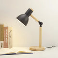 Creative Nordic Wooden Art LED Table Lamp – Adjustable Head & Eye Protection
