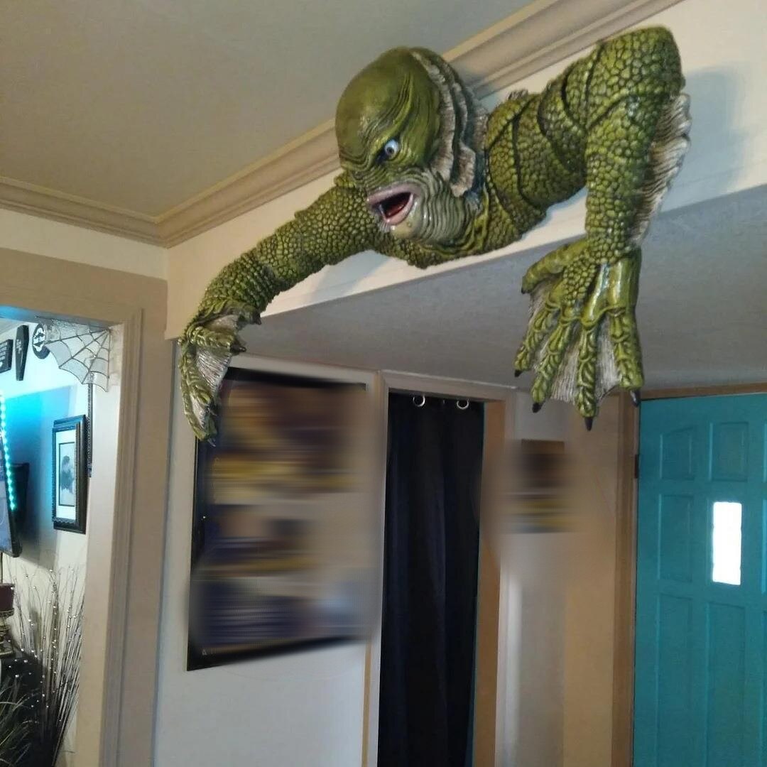Kreatur The Black Lagoon Grab sculptures Figure Garden building Outdoor ornaments Monster Statue Man Halloween Decoration