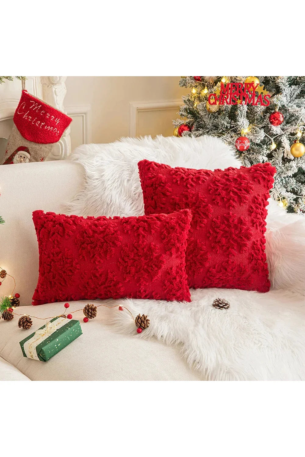 Plush decorative cushion cover | Vinantica