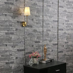 Nordic Minimalism LED Wall Lamp – Modern Linen Lampshade for Living Room, Bedroom, and Stairway Decor
