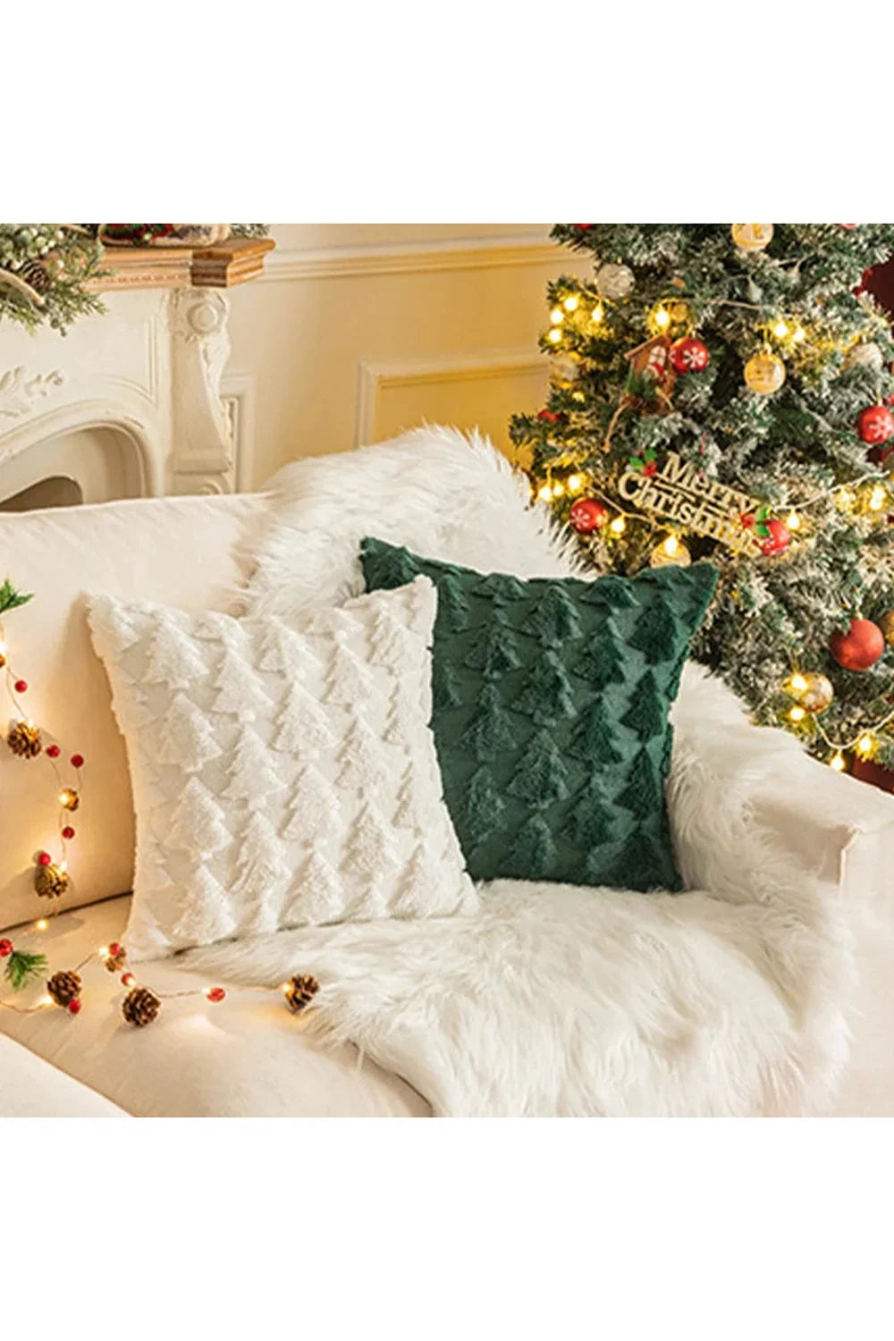 Plush decorative cushion cover | Vinantica
