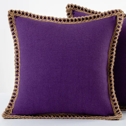 Colorful pillowcases in French style