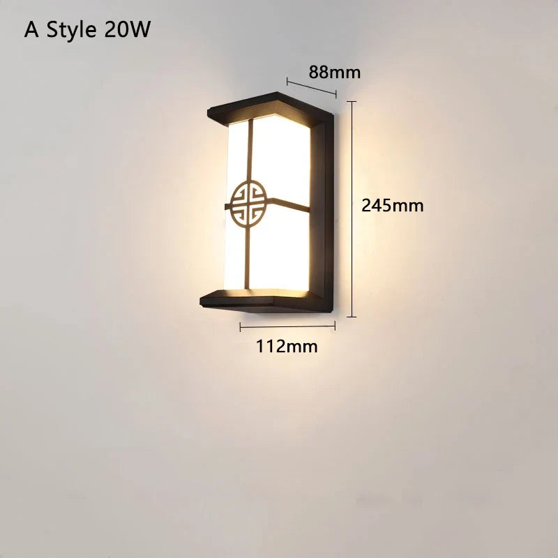 Modern LED Outdoor Wall Lamp with Motion Sensor - Waterproof Porch Light, Outdoor Lighting Fixture