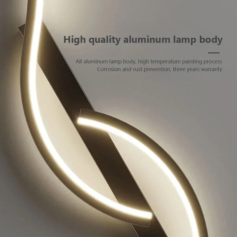 Modern LED Wall Lamp – Smart Remote-Controlled Sconce for Bedroom, Living Room, and Staircase
