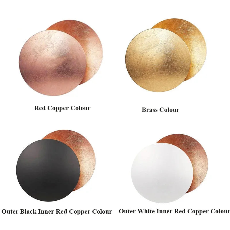 Modern Eclipse Wall Lamp – Round LED Wall Light for Bedroom, Aisle, Corridor, and Living Room