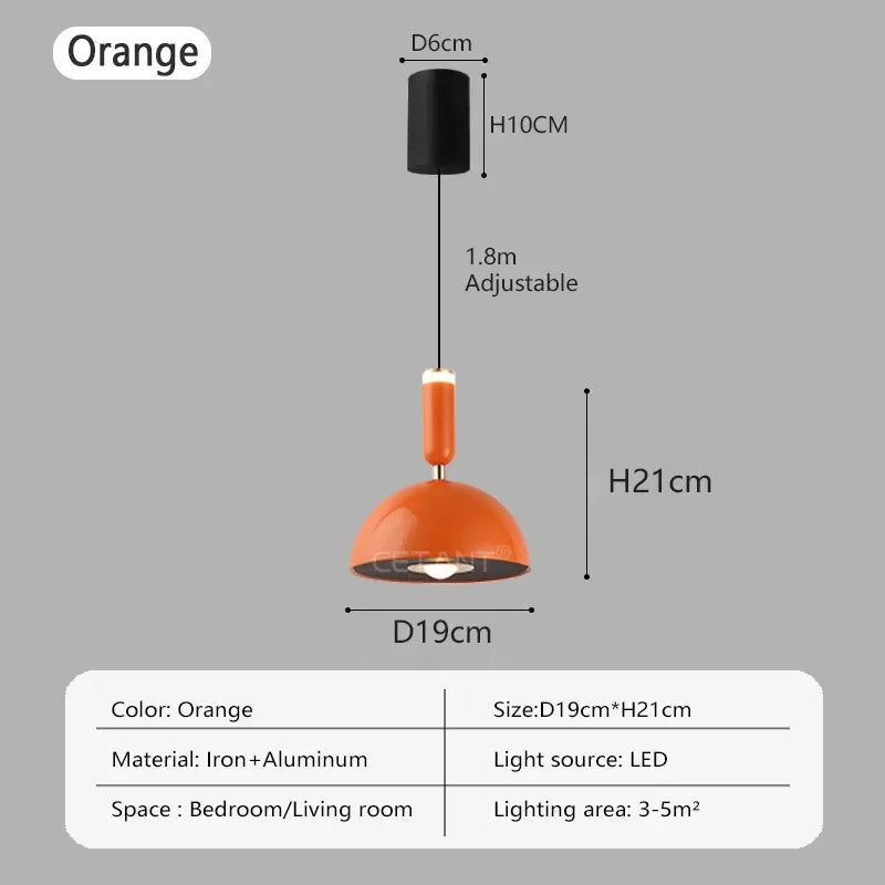 Nordic Liftable LED Pendant Light – Modern Iron Hanging Lamp for Bedroom, Living Room, Study, and Bar (Adjustable Height, Warm Light)