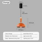 Nordic Liftable LED Pendant Light – Modern Iron Hanging Lamp for Bedroom, Living Room, Study, and Bar (Adjustable Height, Warm Light)