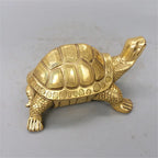 Brass Feng Shui Turtle Statue Lucky Animal Sculpture for Longevity Home Office Decoration Figurine Gift Study Ornament