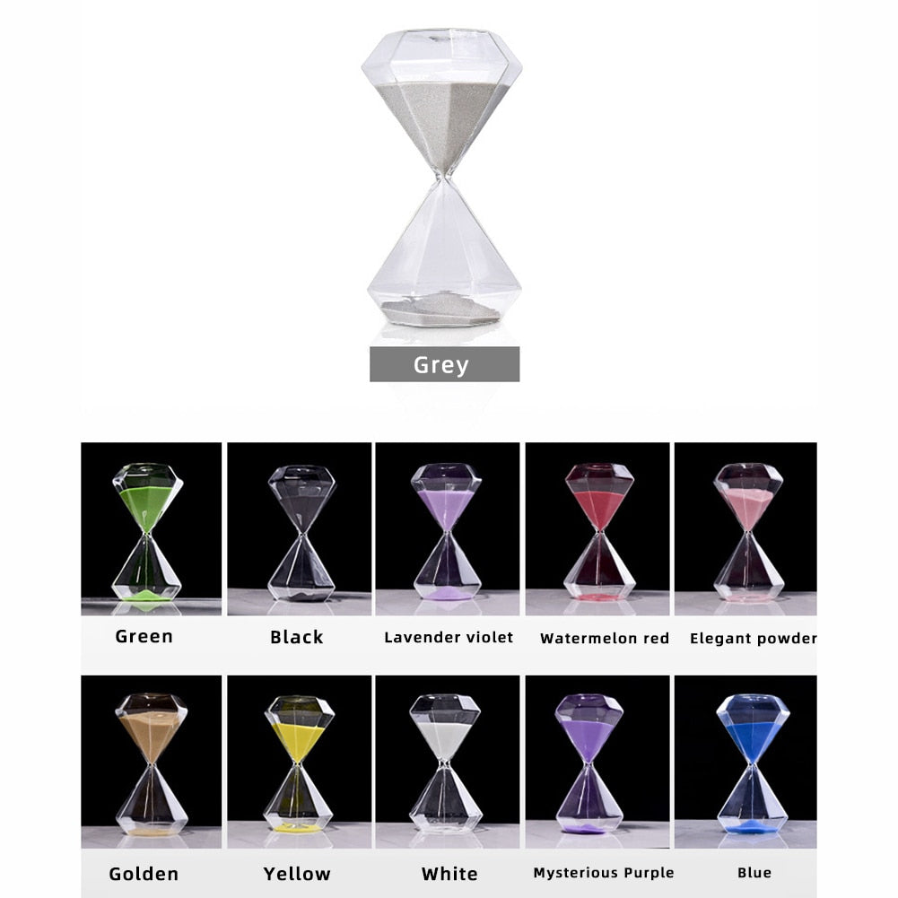5–60 Minute diamond hourglass, hourglass, hourglass, children's gift, hourglass, home decoration, available in multiple color options