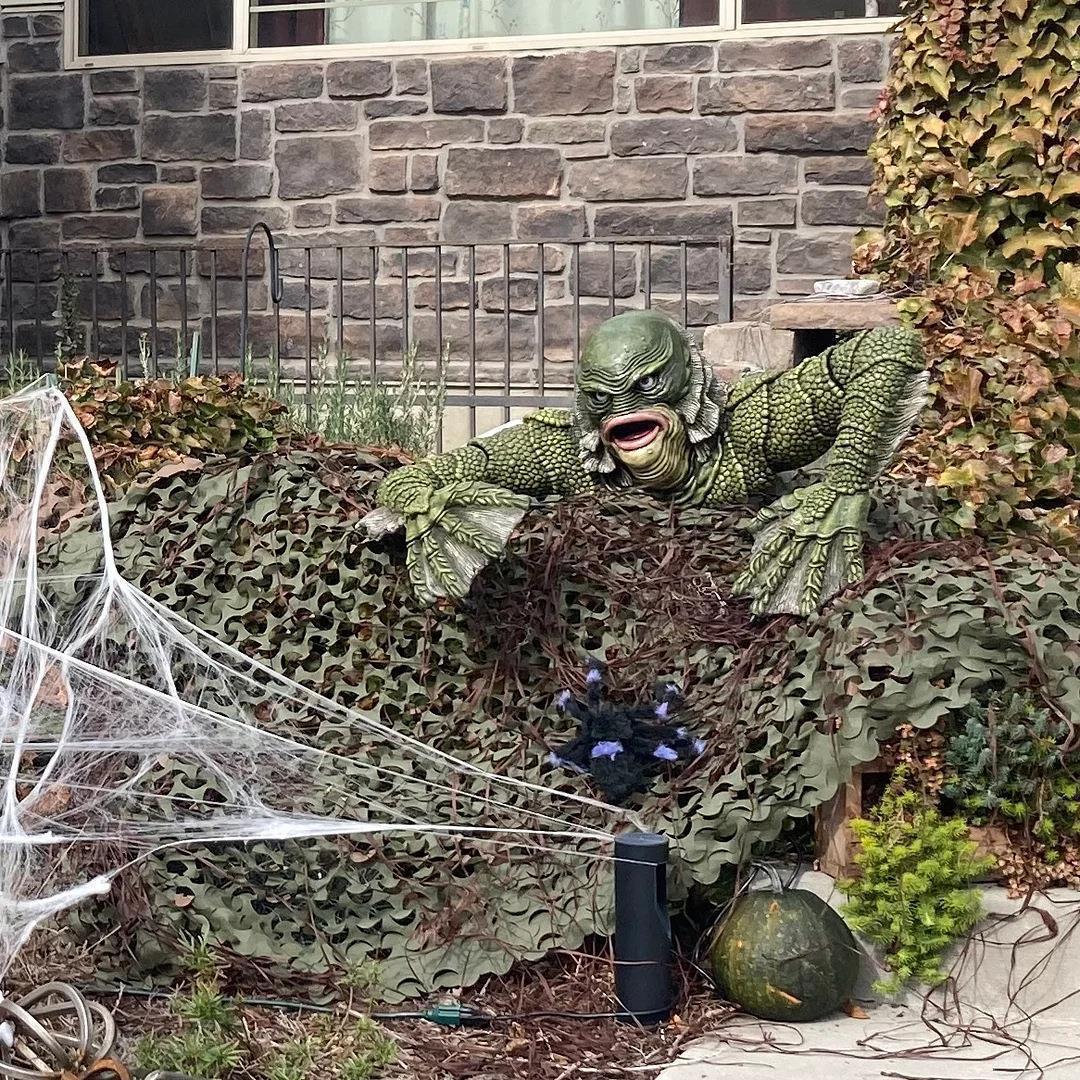 Kreatur The Black Lagoon Grab sculptures Figure Garden building Outdoor ornaments Monster Statue Man Halloween Decoration
