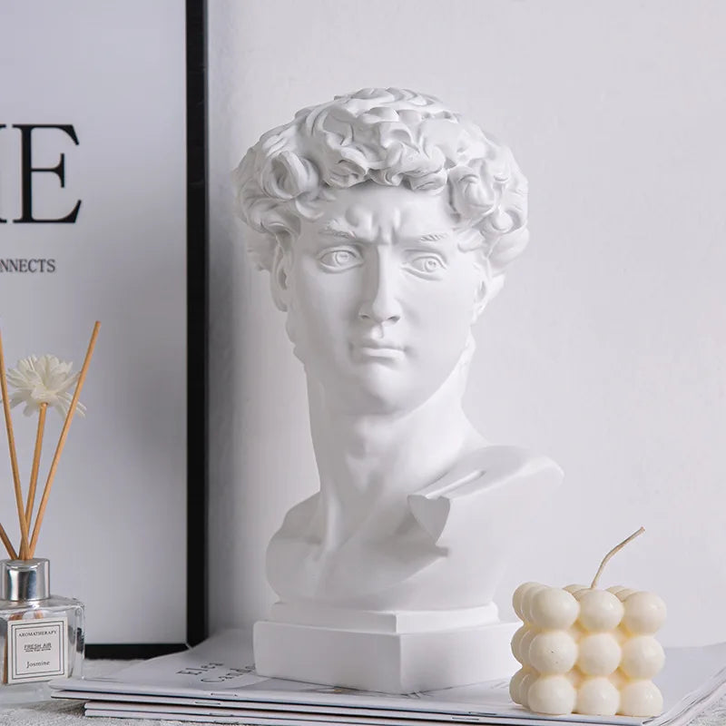 European Home Decor David Head Resin Statues Statues Home Decor Modern Abstract Art Bust Sculpture Art Sketch Practice