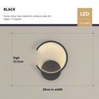 Modern LED Wall Lamp – Nordic Style Black, White, and Gold Wall Lighting for Living Room, Bedroom, Aisle, and Home Decor