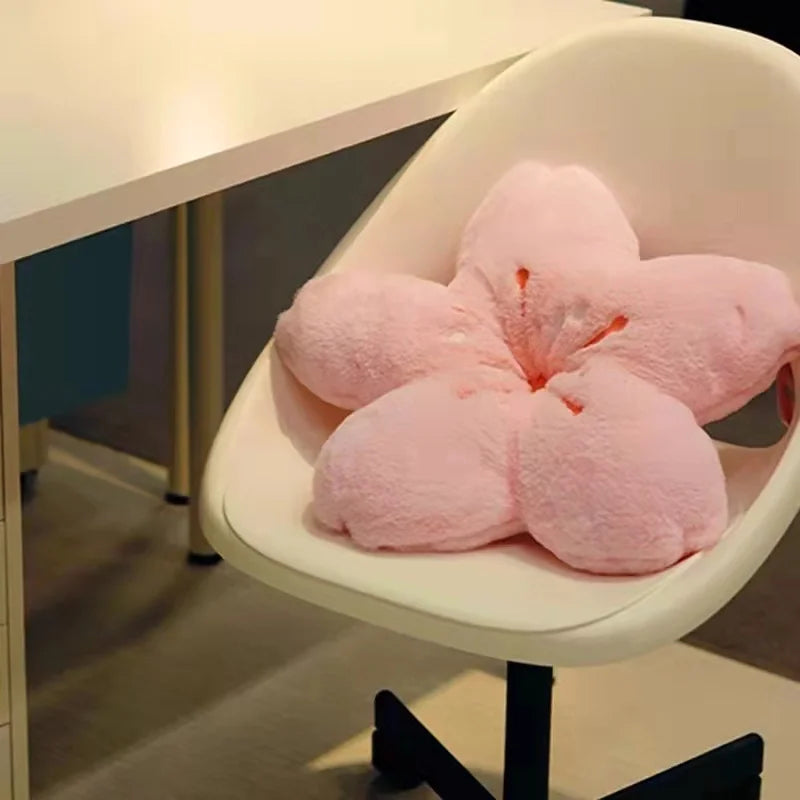 Floral pillow paradise with pink accent